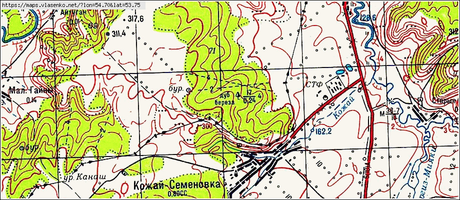 Карта миякинского района