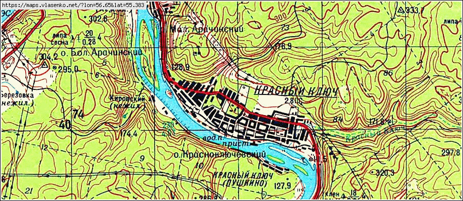 Красный ключ башкирия карта