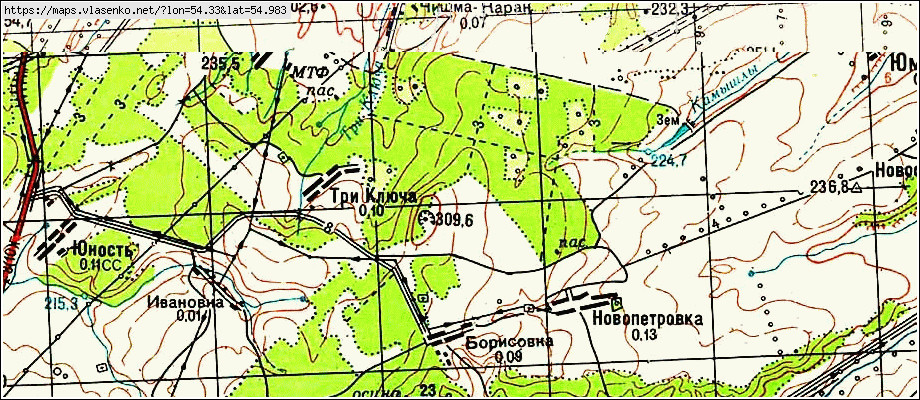 Карта шаранского района с деревнями и дорогами спутник