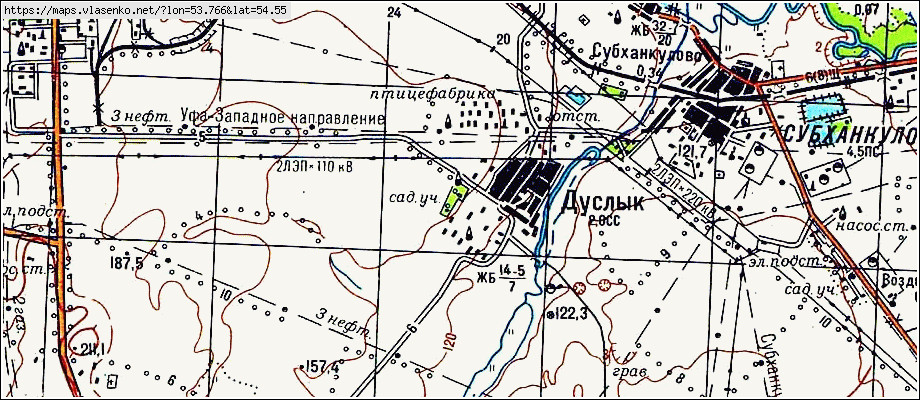 Спутниковая карта туймазинского района