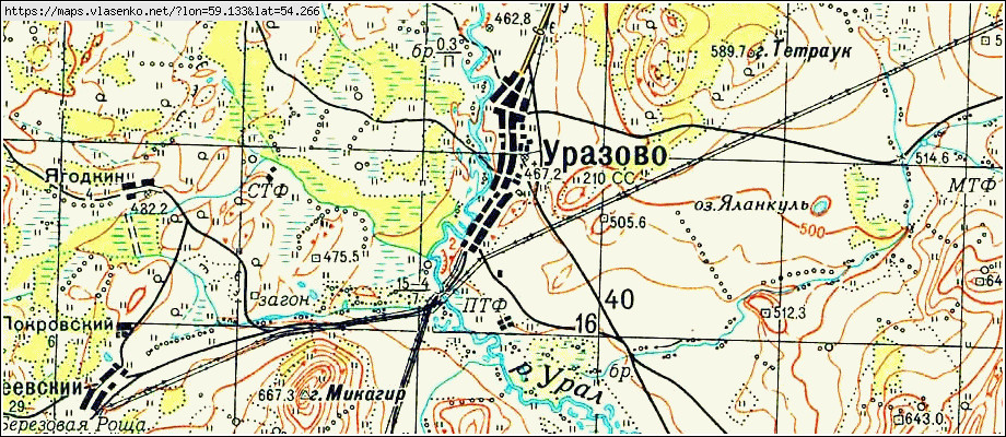 Топографическая карта учалинского района подробная