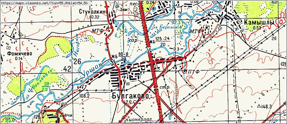 Карта булгаково уфимский