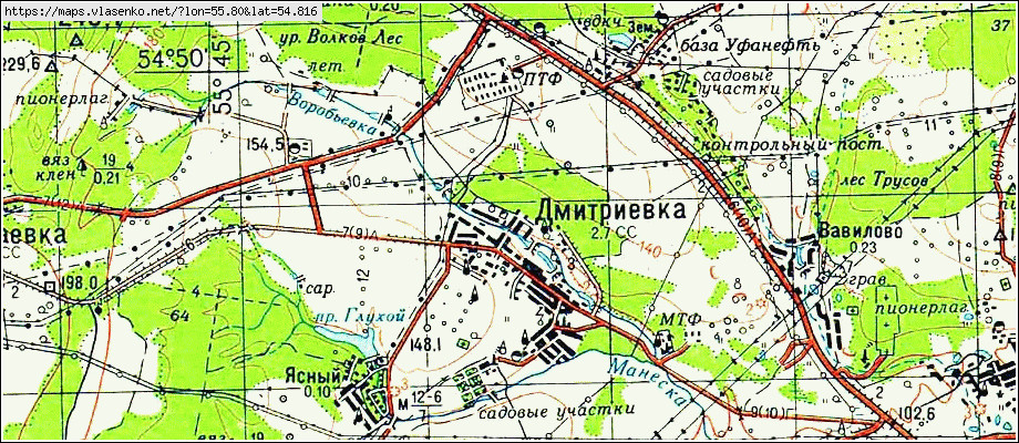 Дмитриевка уфимский район карта с улицами и номерами