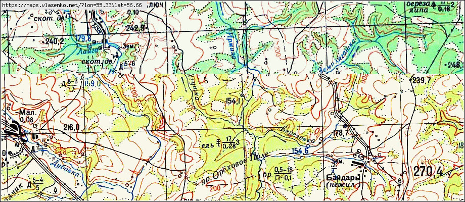 Карта деревни края