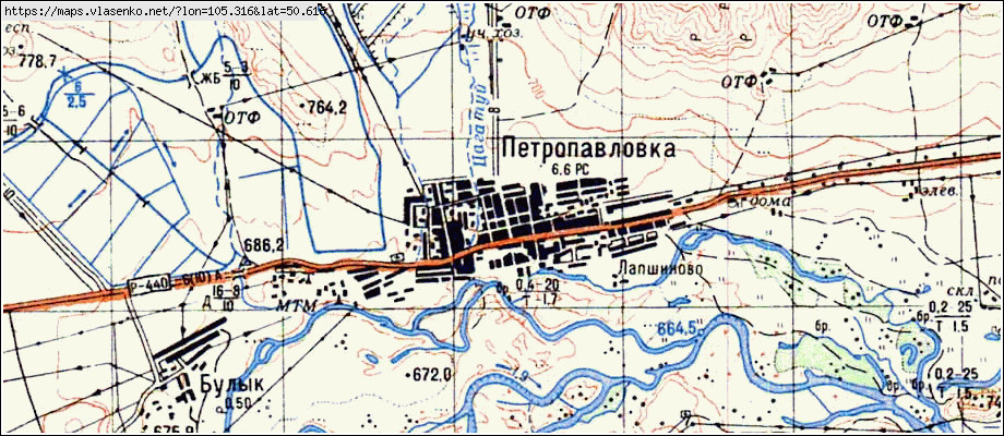 С петропавловка джидинский район карта