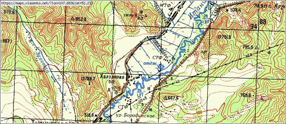 Карта турунтаево прибайкальский район