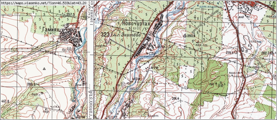 Новолакский район карта