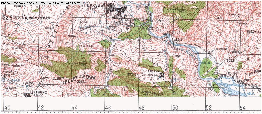 Карта унцукульского района