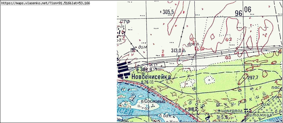 Карта НОВОЕНИСЕЙКА, Республика Хакасия область, Бейский район