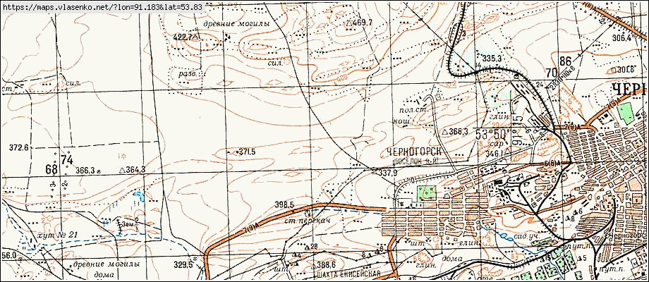 Карта САБИНКА, Республика Хакасия область, Бейский район
