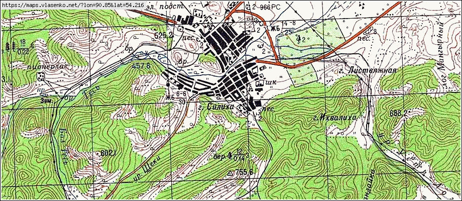 Карта БОГРАД, Республика Хакасия область, Боградский район