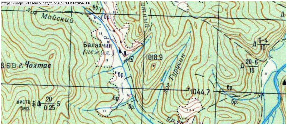 Карта БАЛАХЧИН, Республика Хакасия область, Ширинский район