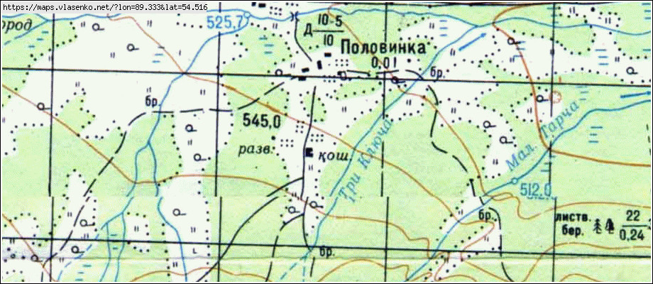 Карта ПОЛОВИНКА, Республика Хакасия область, Ширинский район
