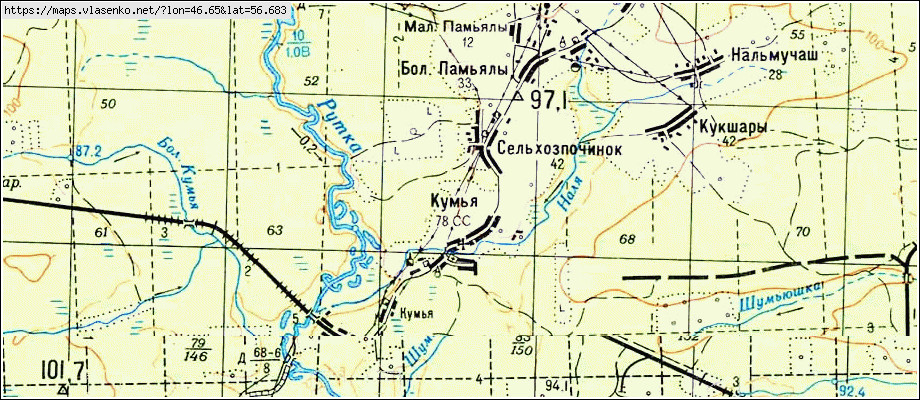 Карта марийской асср 1980 года