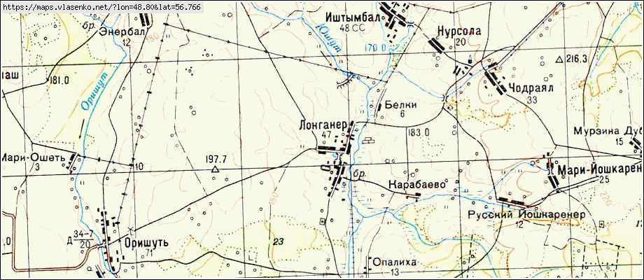 Карта куженерского района республики марий