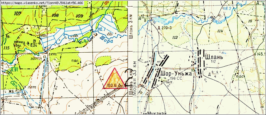 Карта осадков шоруньжа