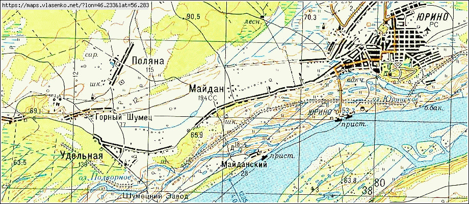 Карта юринского района марий эл