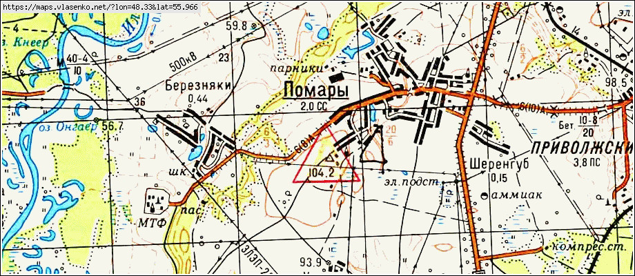 Звениговский район карта