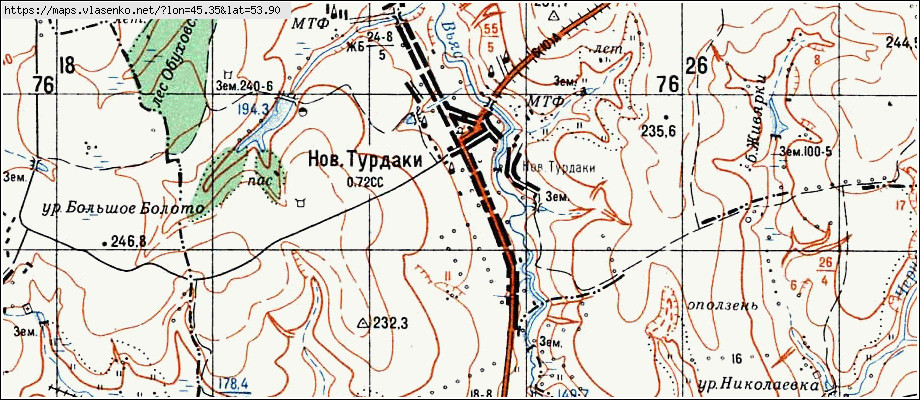 Карта кочкуровского района