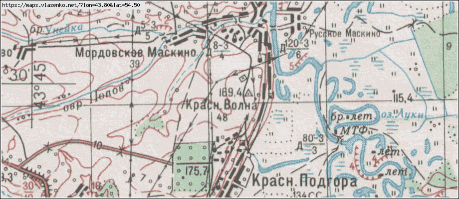 Карта краснослободского района республики мордовия