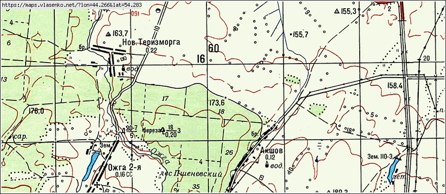 Топографическая карта республика мордовия