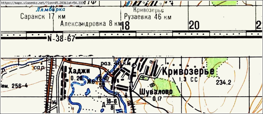 Карта лямбирского района мордовии с селами