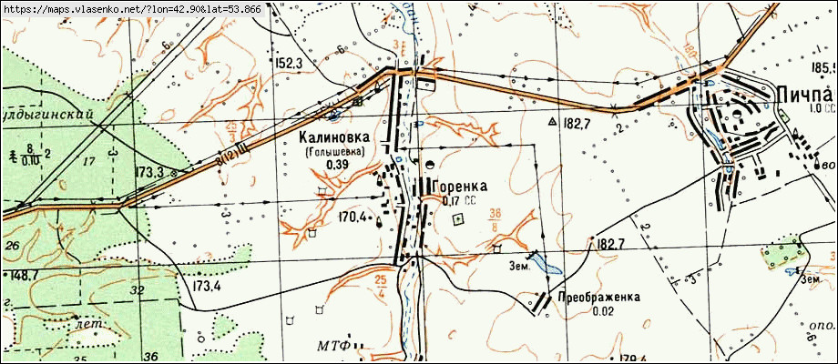 Карта зубовой поляны