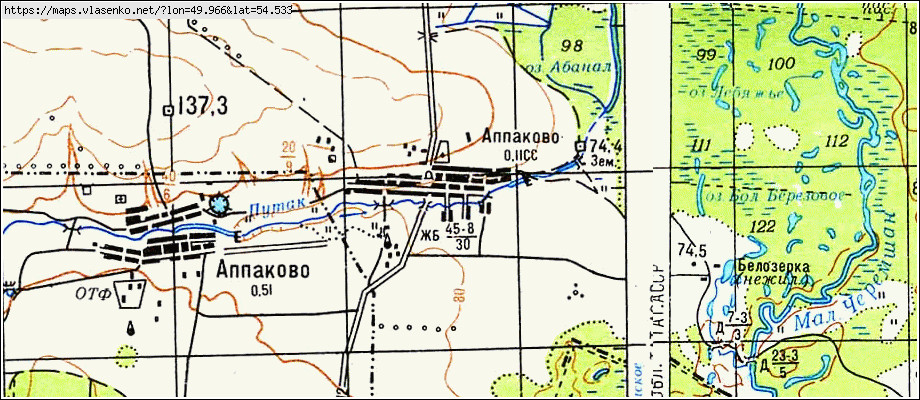 Карта алькеевского района