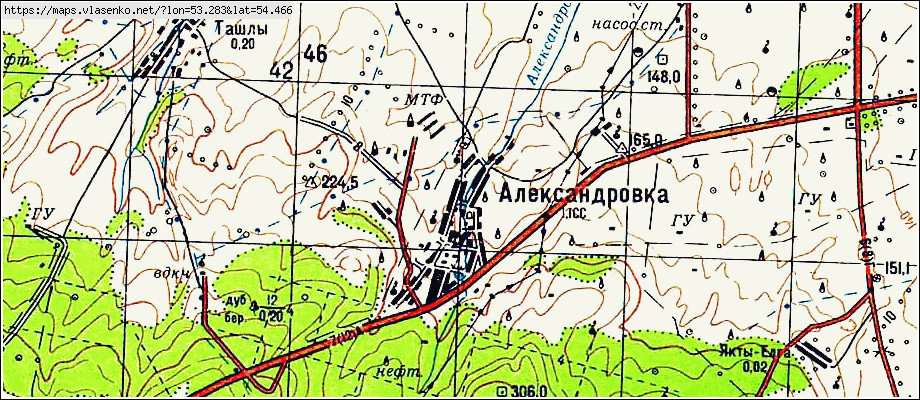 Карта бавлинского района с деревнями