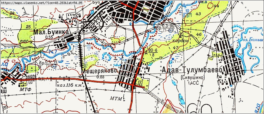 Карта БУИНСК, Республика Татарстан область, Буинский район