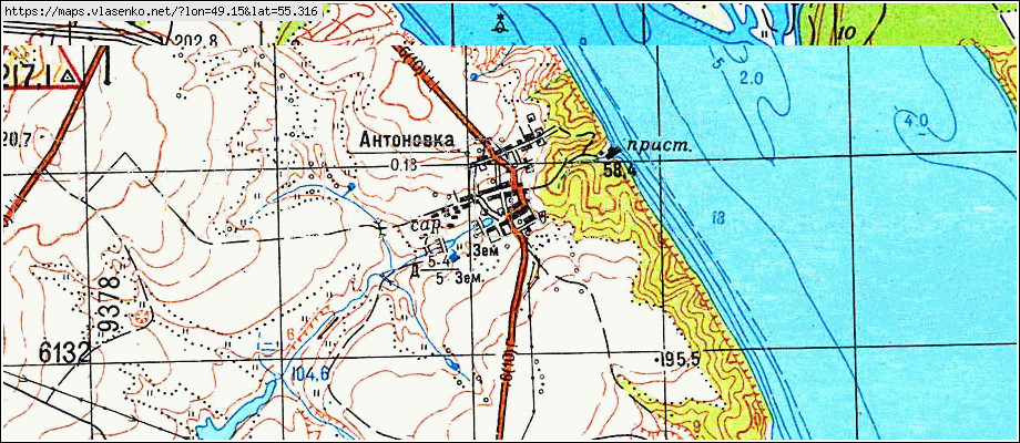 Камское устье карта спутник