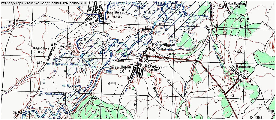 Карта мензелинского р на