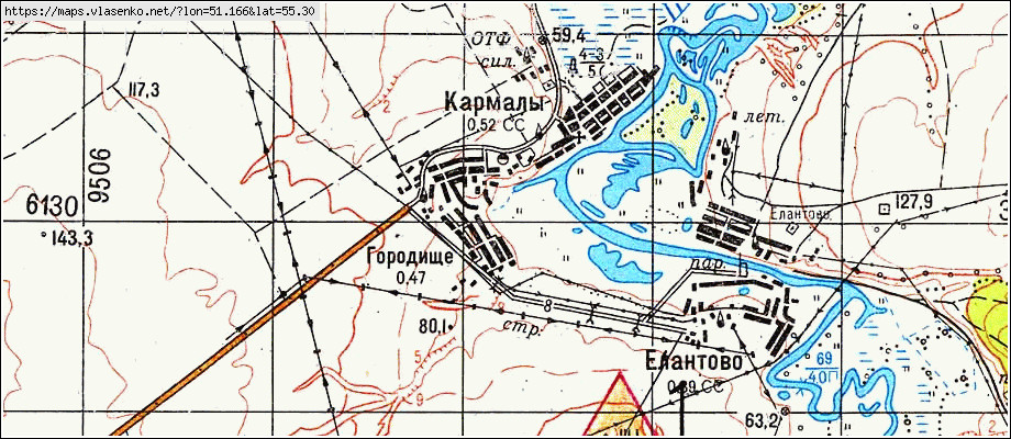 Карта нижнекамский район село городище