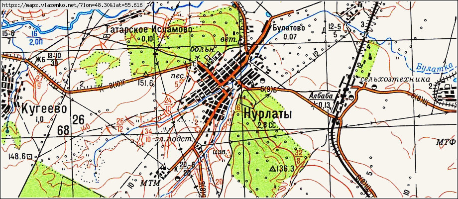 Карта города нурлат