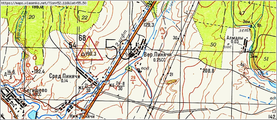 Заинский район карта