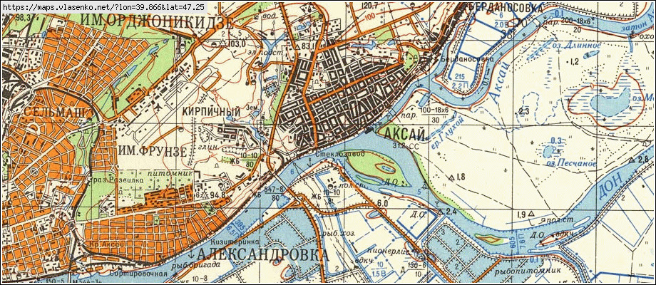 Карта города аксай
