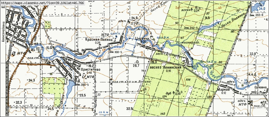 С самарское азовский район карта