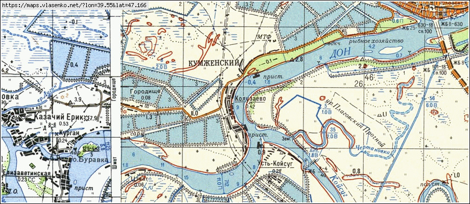 Азовский район спутниковая карта