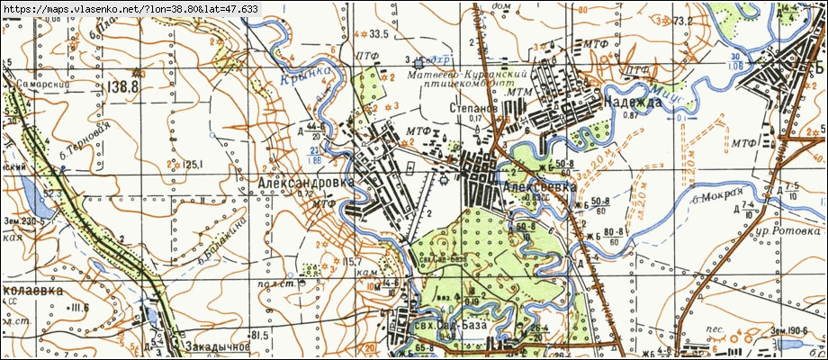 Александровка карта ростов