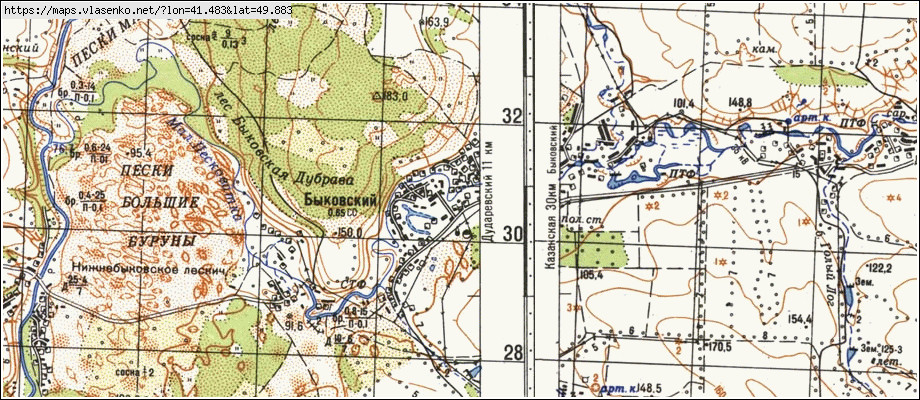 Карта верхнедонского района