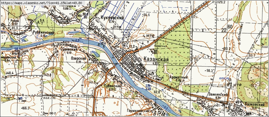 Казанская ростовская область карта