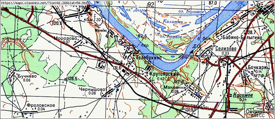 Старая карта касимовского района рязанской области