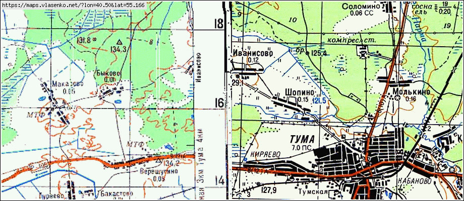 Тума карта рязанская область