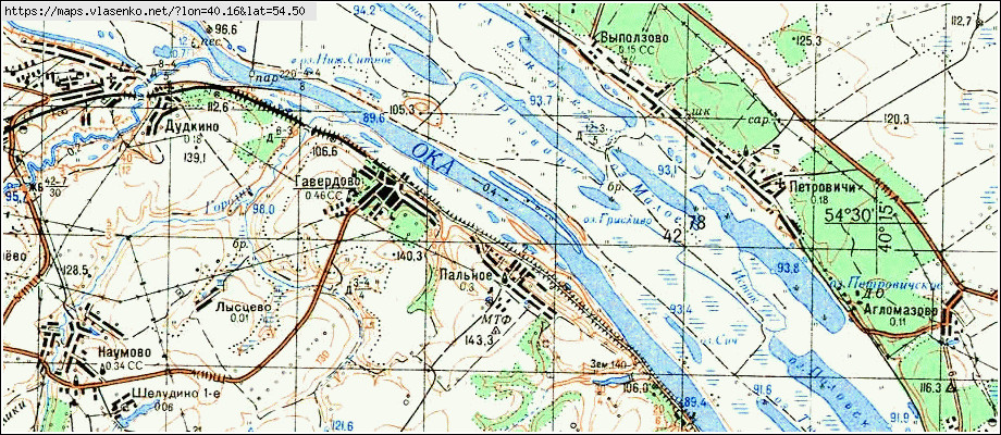 Карта рязанской области болошнево