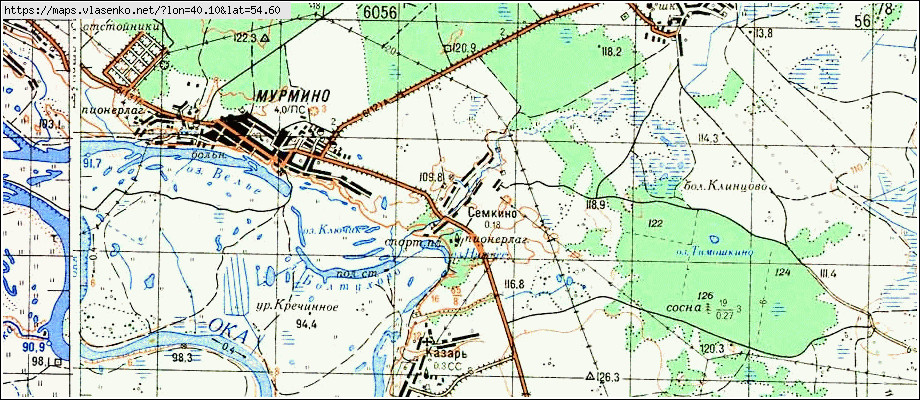 Алешино касимовский район карта