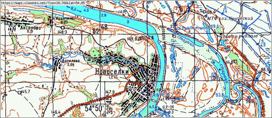 Карта рыбновского района рязанской области с населенными пунктами