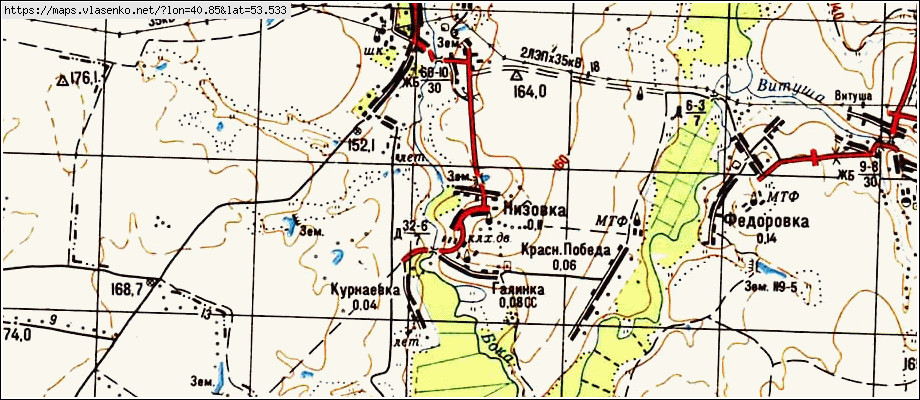 Карта пронска рязанской области