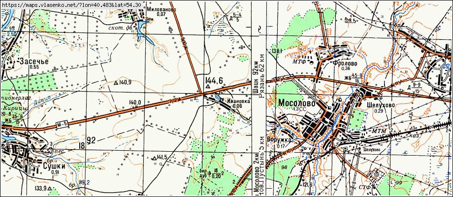 Шиловский район карта