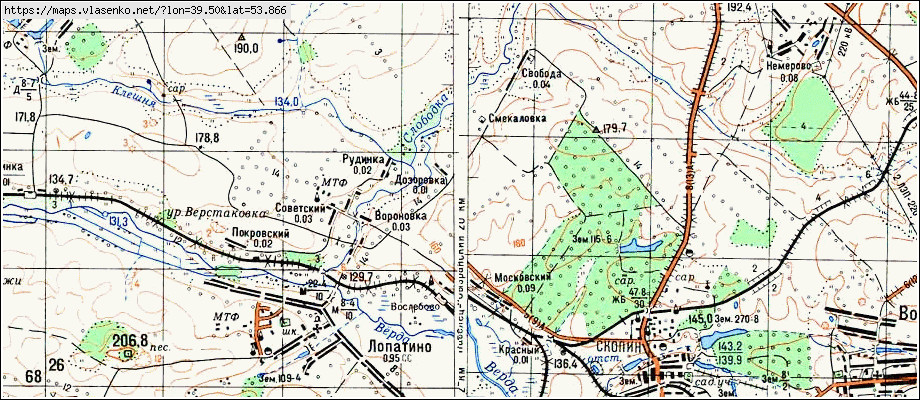 Карта рязанской области скопинского района рязанской области