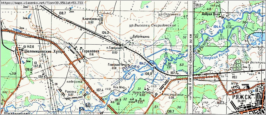 Скопинский район карта